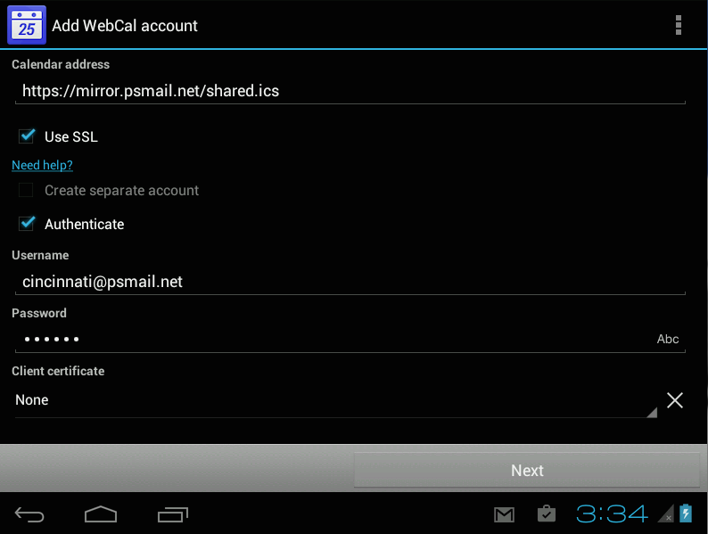 Android webcal shared calendars Android webcal shared calendars