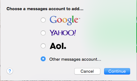 MAC OS X Messages secure chat